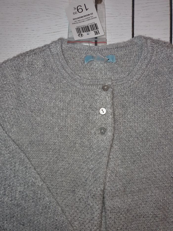 Gilet obaibi gris neuf 23 mois - photo numéro 2