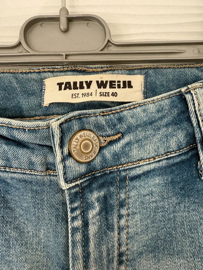 Jean slim skinny déchiré destroy bleu clair poches à fermeture éclair - photo numéro 10