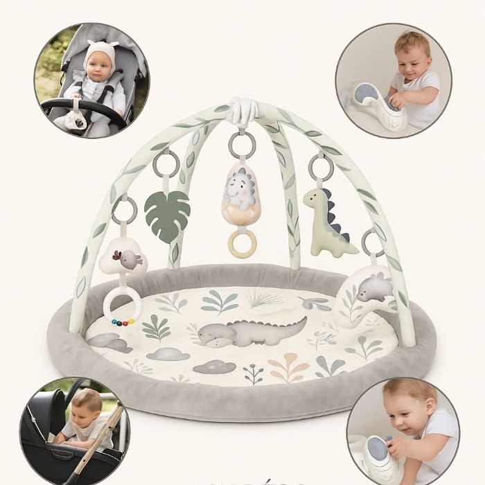 Tapis de jeu pour bébé – avec 7 jouets sensoriels - photo numéro 2