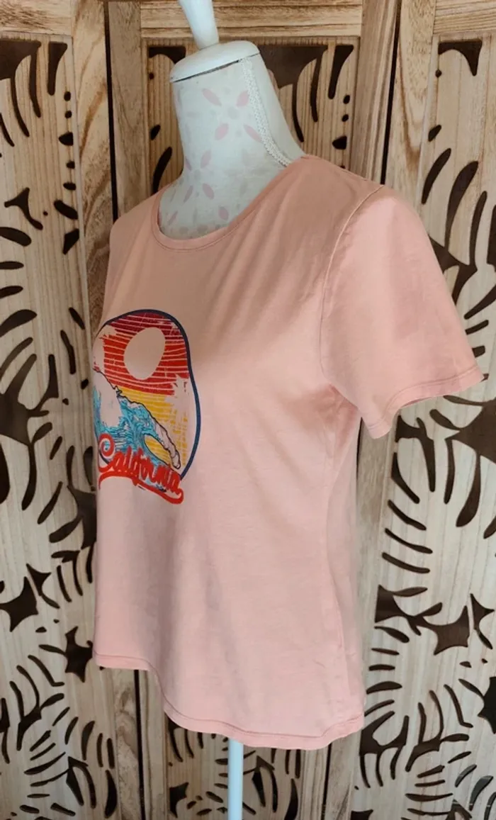 Tee shirt impression avant T 40 Camaïeu - photo numéro 3