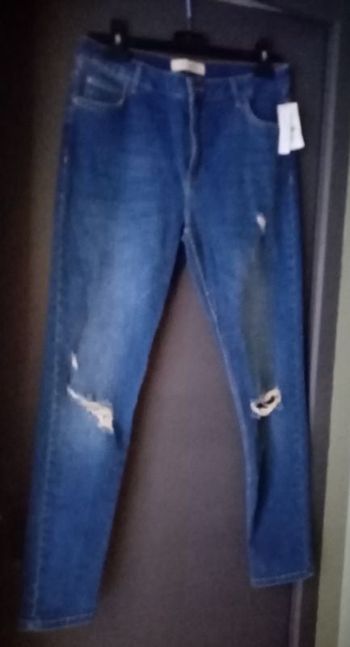 Jeans resserré troué bleu 42/XL - Pimkie