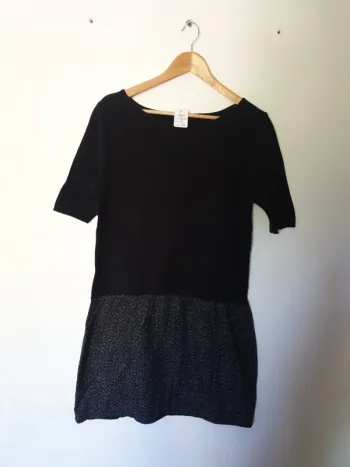 Robe pull bi-matiere A1246