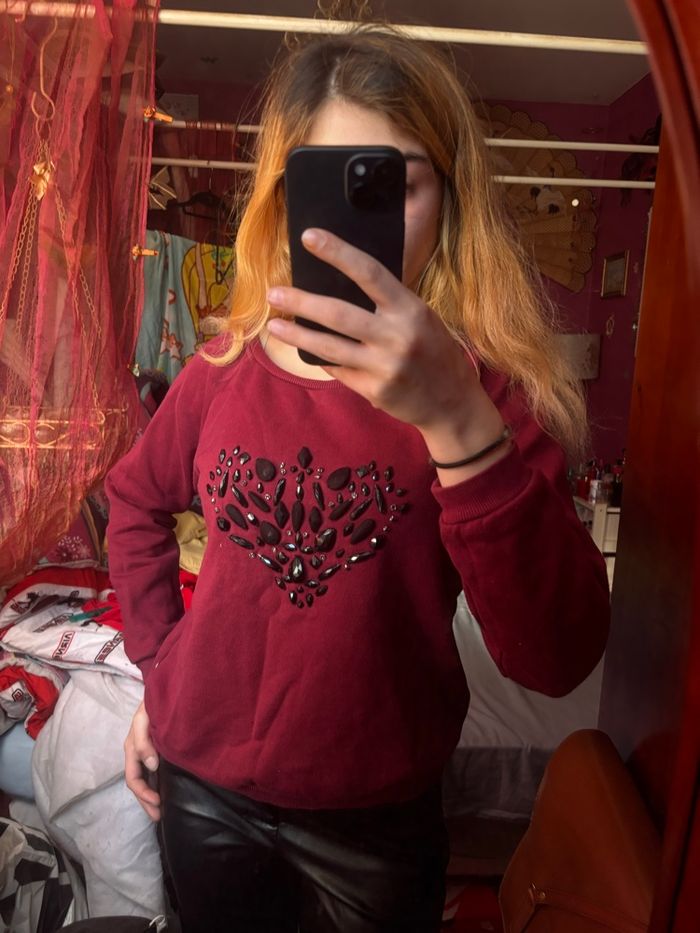 Pull bordeaux taille S