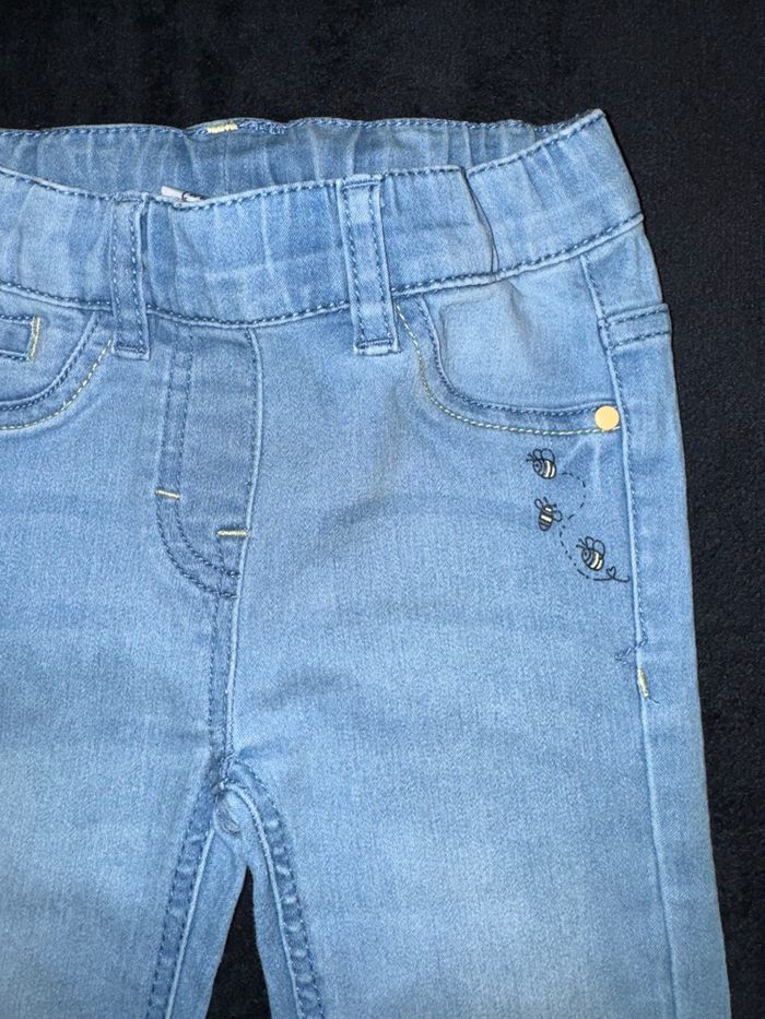 Lot 2 jeans réglable à la taille Fille 3 ans / 98cm - photo numéro 2
