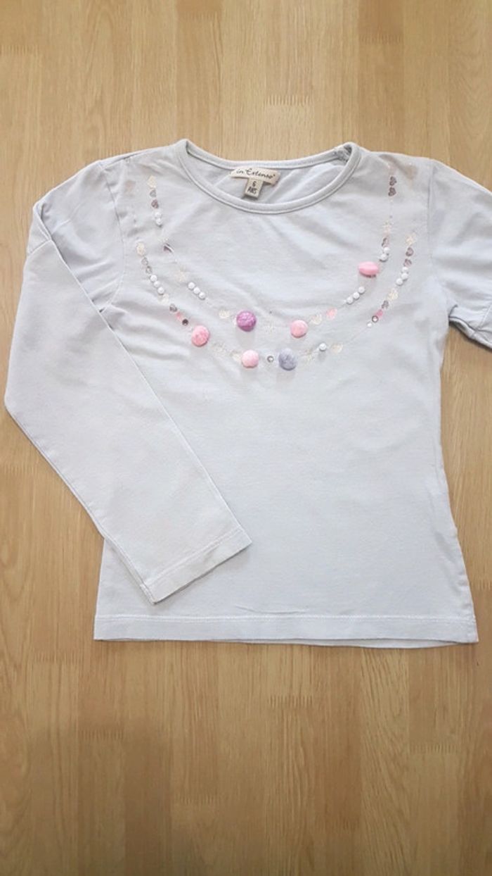 T shirt mauve 6 ans