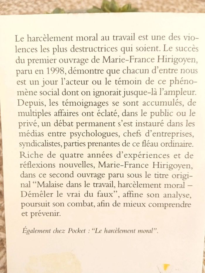 Le harcèlement moral dans la vie professionnelle - photo numéro 5