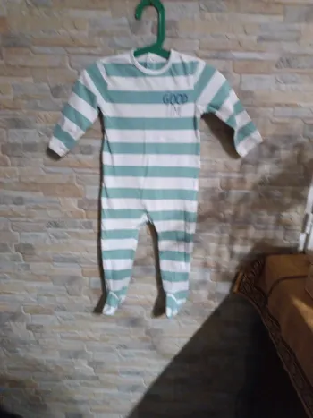 Pyjama rayé Vert Kiabi 86