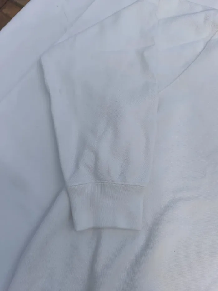 Pull Ralph Lauren homme taille XL blanc logo bleu marine Polo excellent état - photo numéro 5