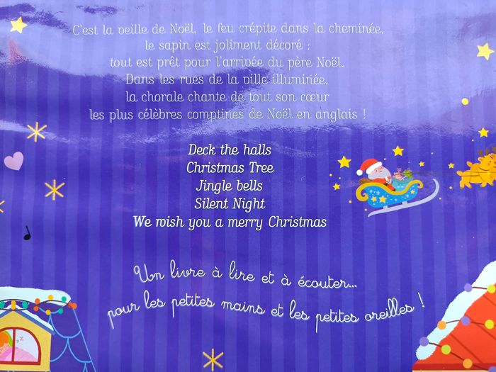 Livre sonore et musical Joyeux Noël 5 comptines en anglais - photo numéro 5