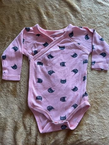 Body croise manche longue chat