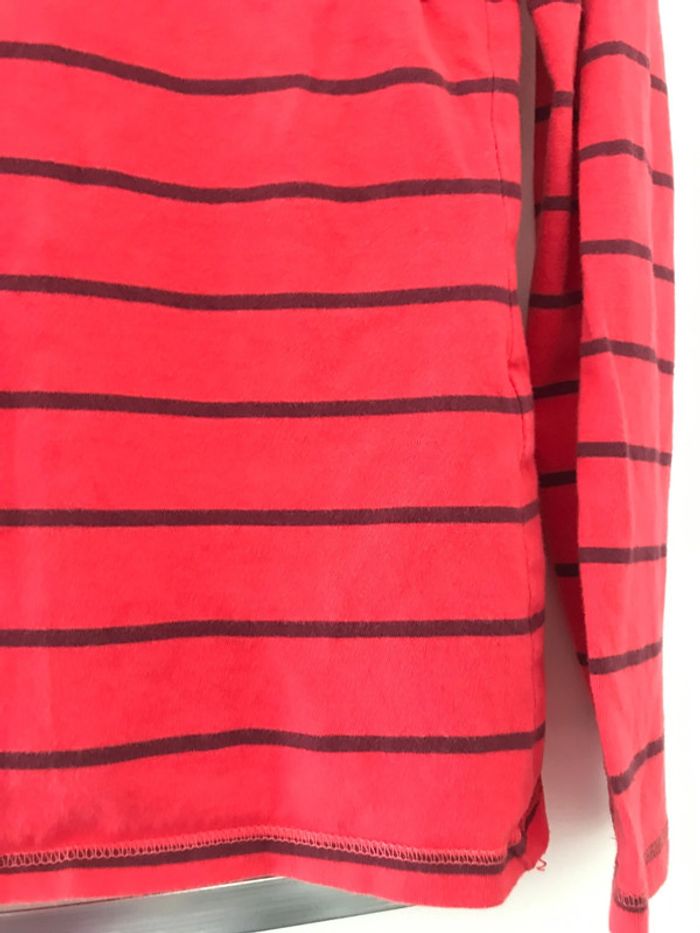Tee shirt marinière S corail / gris - photo numéro 3