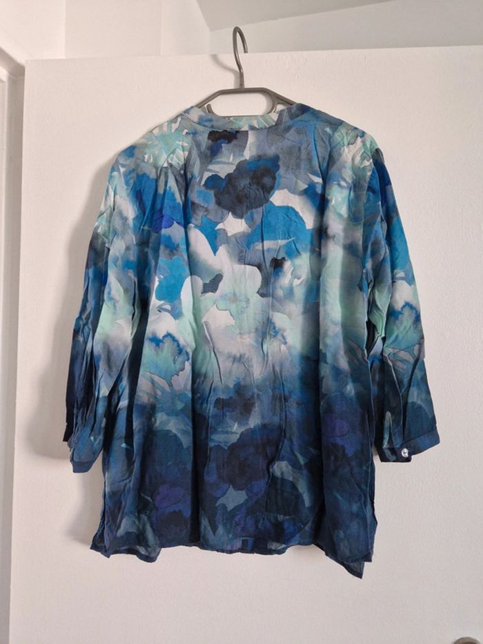 Chemisier manches 3/4 bleu - photo numéro 3