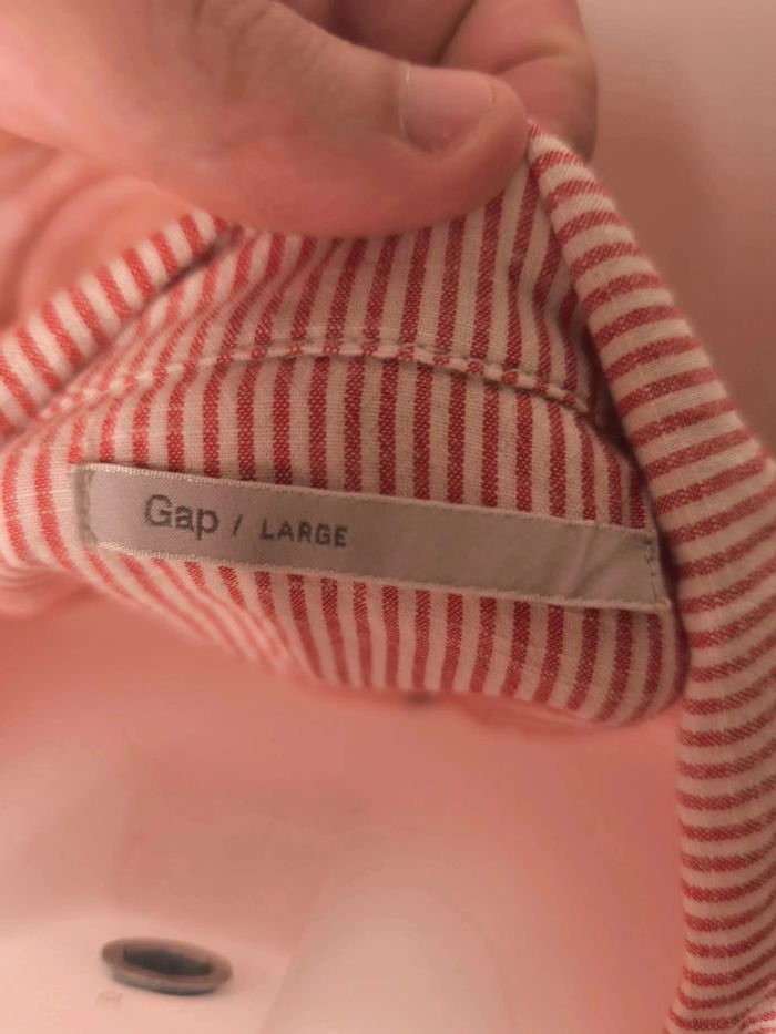 Haut Gap Femme Taille Large Rayure rouge blanc - photo numéro 8