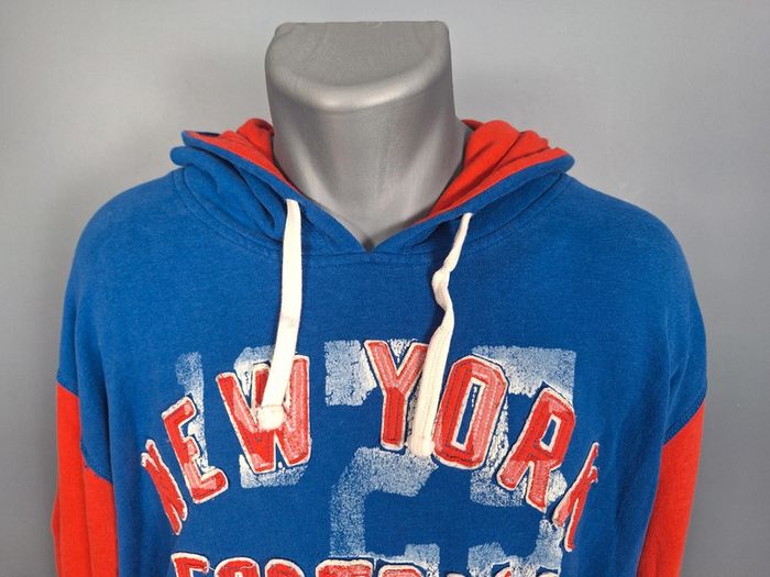 Sweat à capuche hoodie NFL / homme taille XL bleu et rouge/ full broderies ( 293) - photo numéro 2
