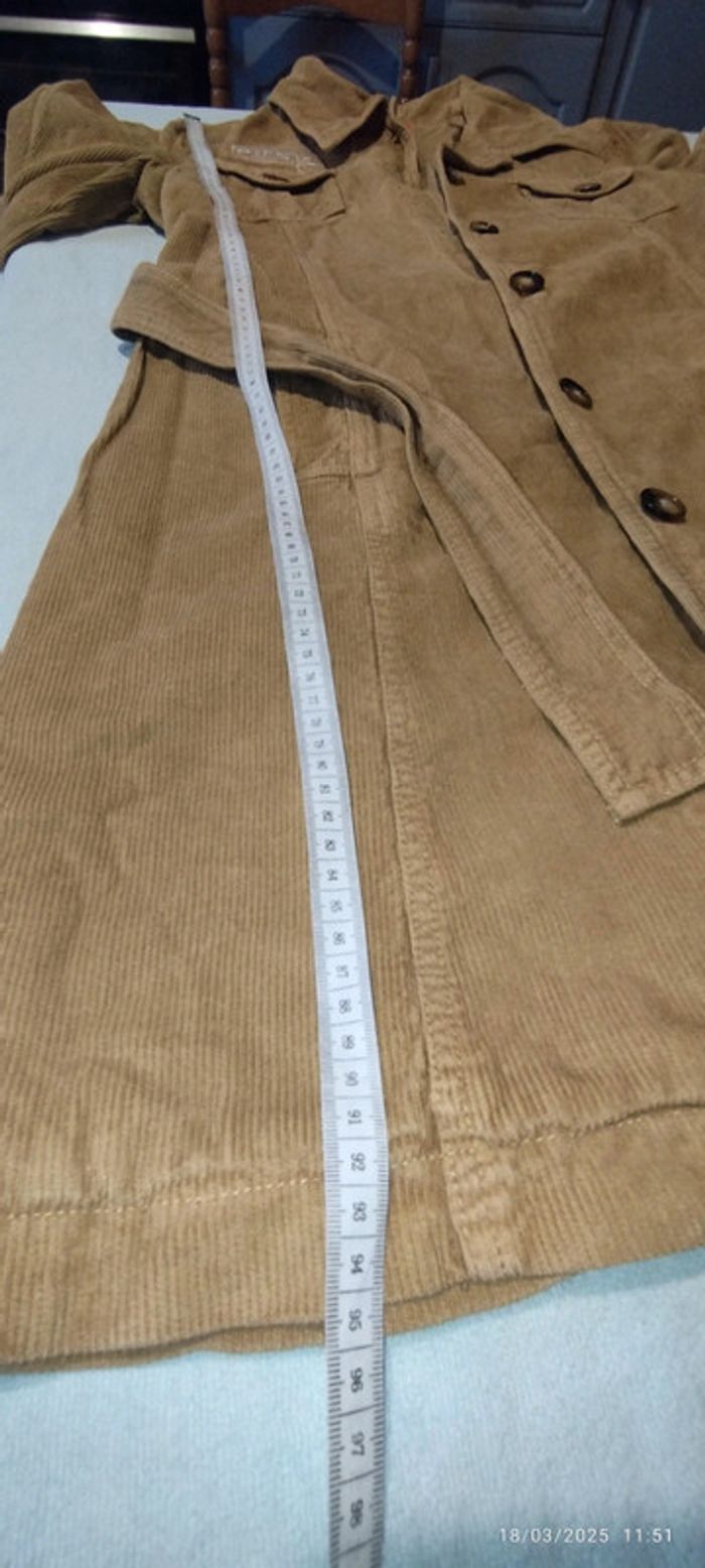 Manteau mi-longue femme cannelé - photo numéro 9