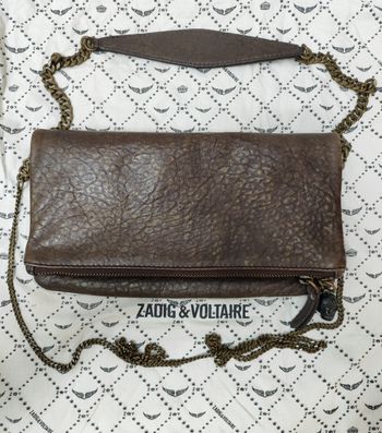 Sac à main Zadig & Voltaire modèle Rock en cuir marron 