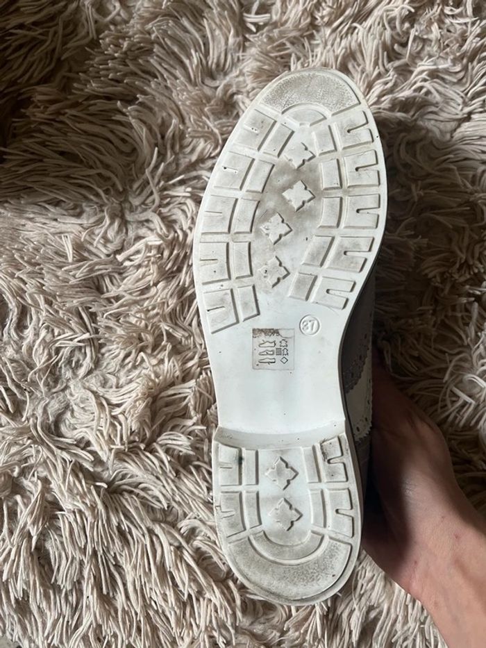 Magnifiques derbies tout cuir modèle Nathan beige et blanche 37 - photo numéro 5