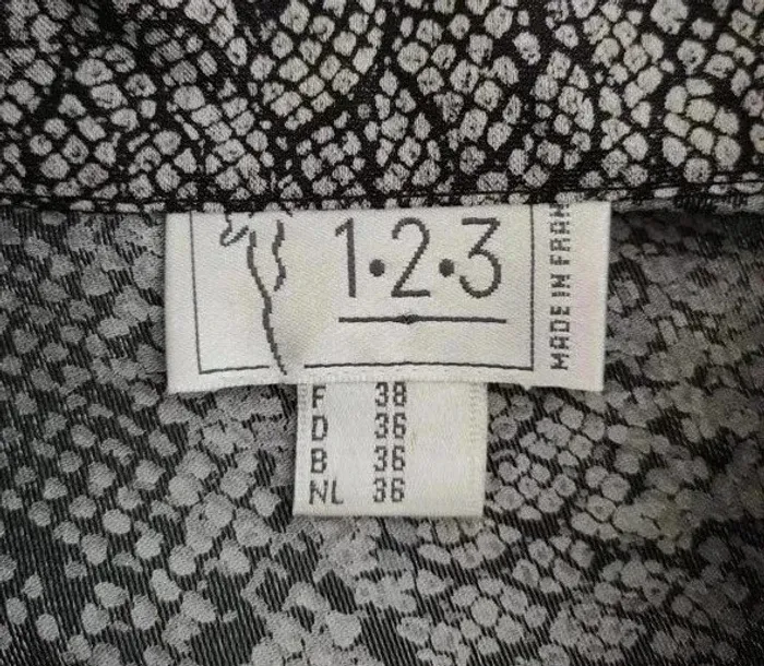 Blouse vintage noir et argenté - 123 - taille 36/38 - photo numéro 4