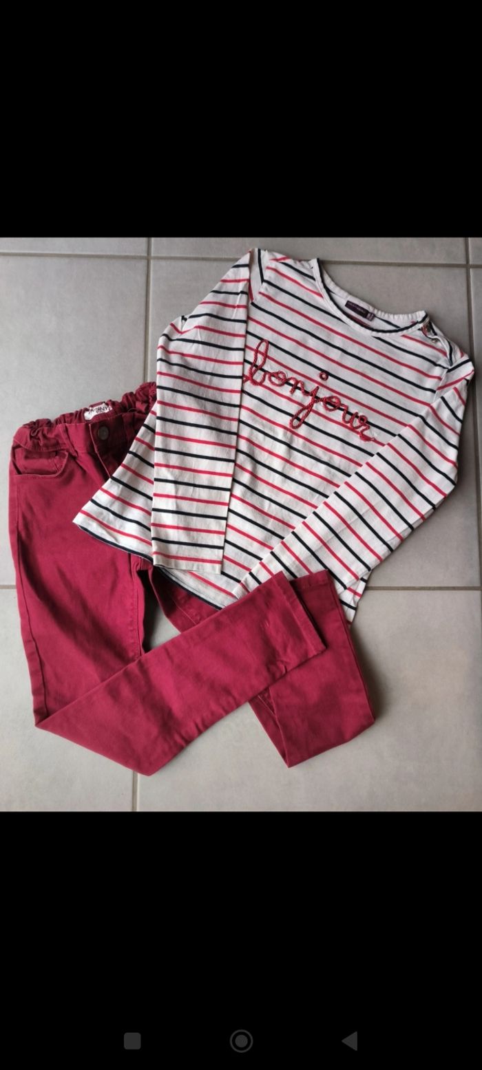 Ensemble fille pantalon 9 ans et haut 11 ans - photo numéro 2