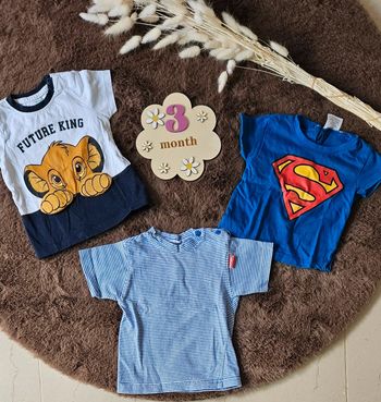 Lot de 3 tee shirt manche courte été 3 mois garçon
