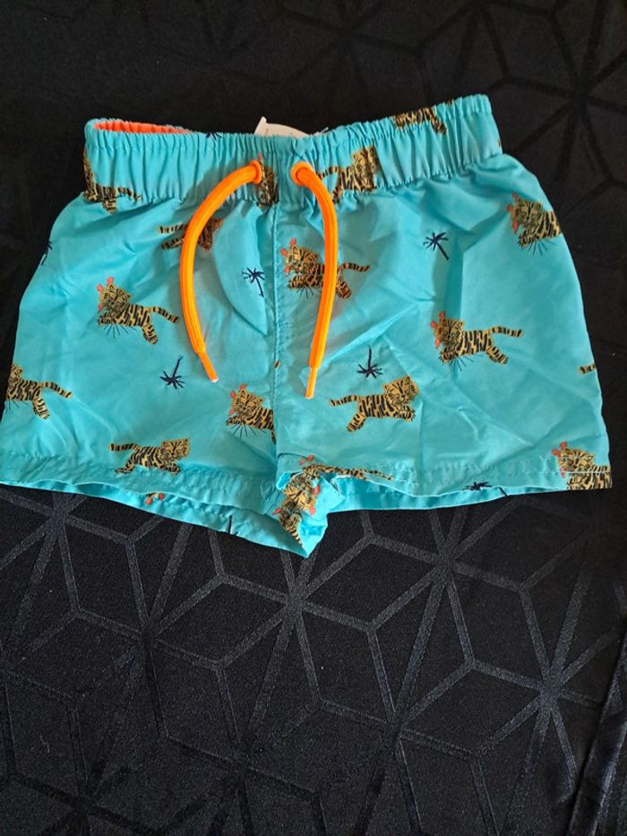 Short ou Short de bain bleu animaux tigres 12 mois kiabi - photo numéro 5