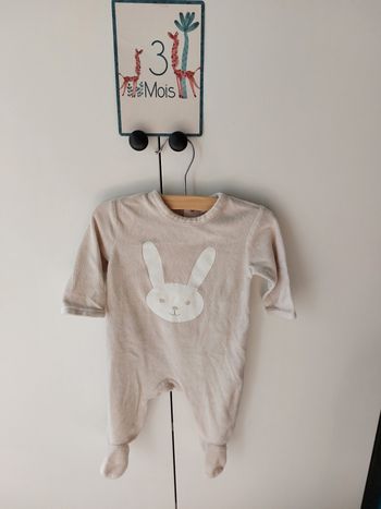 Pyjama velours Kitchoun 3 mois