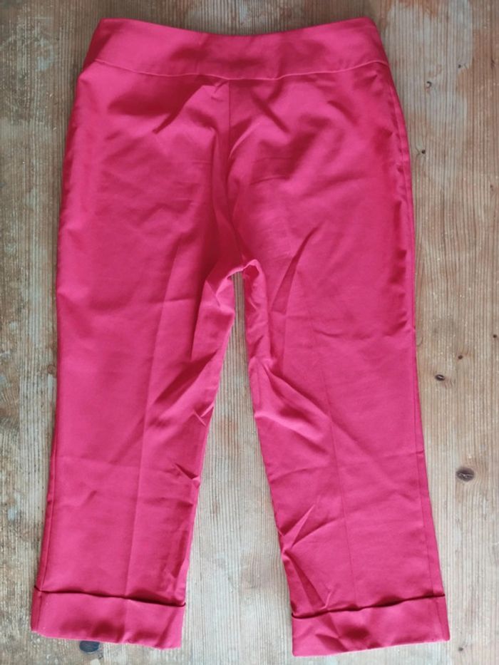 Pantacourt Femme Rouge – Taille 44 – Été / Bureau / Chic - photo numéro 3