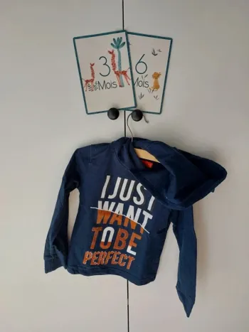 Sweat fin à capuche Tissaia 3 ans