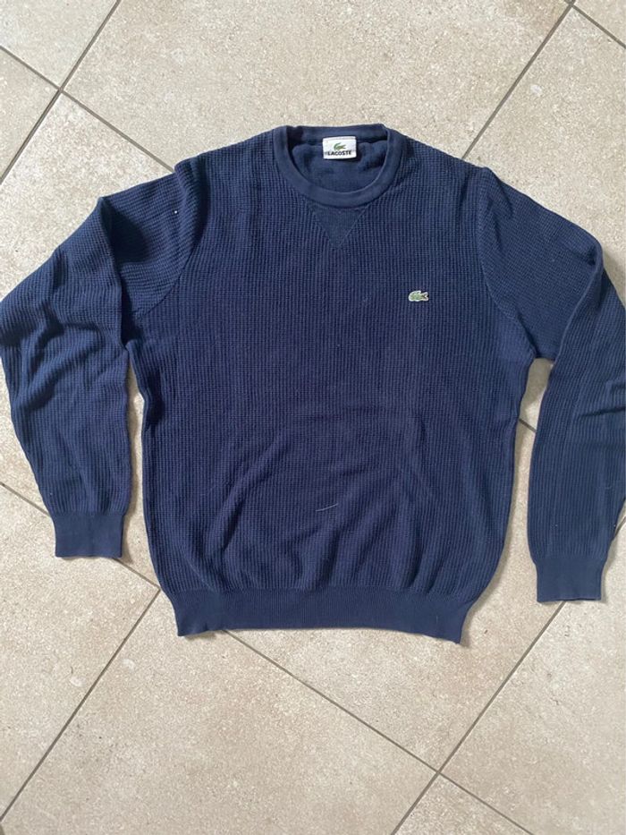 Pull Lacoste nid d abeille col rond - photo numéro 2