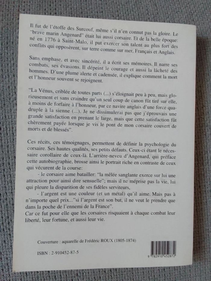 D. Delaunay - Mémoires du Capitaine-Corsaire Angenard - photo numéro 2