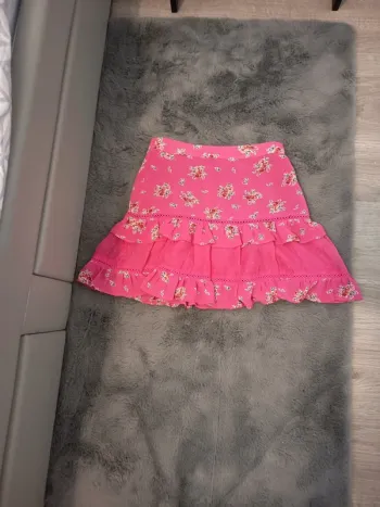 Jupe rose fleuri glamorous - Taille S 36