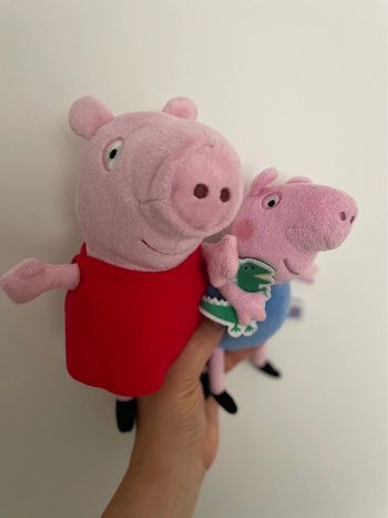 Duo / lot 2 peluches Peppa Pig et Georges