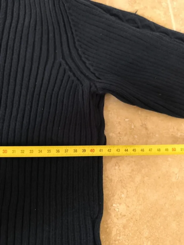 Pull 1/4 zippé Tommy Hilfiger femme marine L excellent état - photo numéro 8