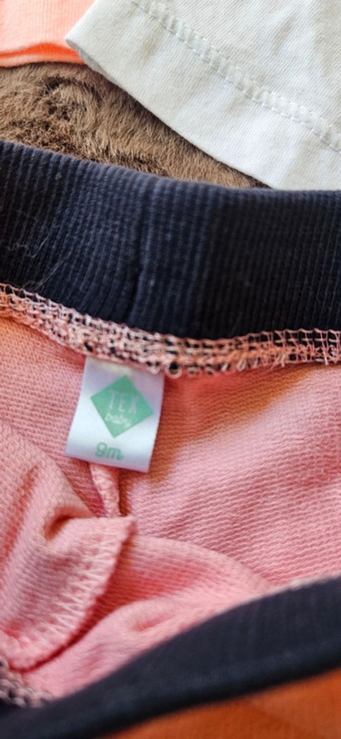 Ensemble 9 mois short t-shirt manches courte été fille - photo numéro 2