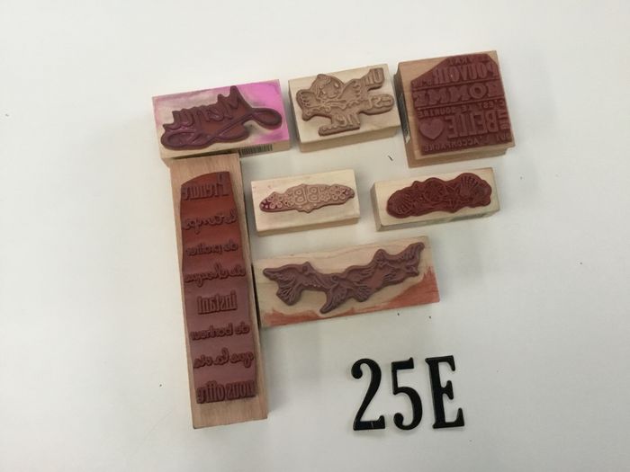 Lot tampons bois scrapbooking - photo numéro 2