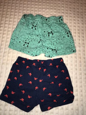 lot de 2 shorts 12 mois