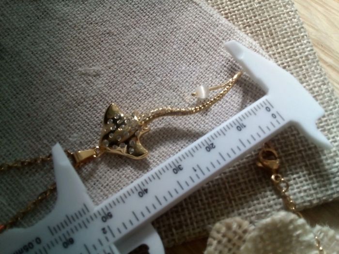 Collier raie zircons et pierre de sélénite naturelle - photo numéro 3