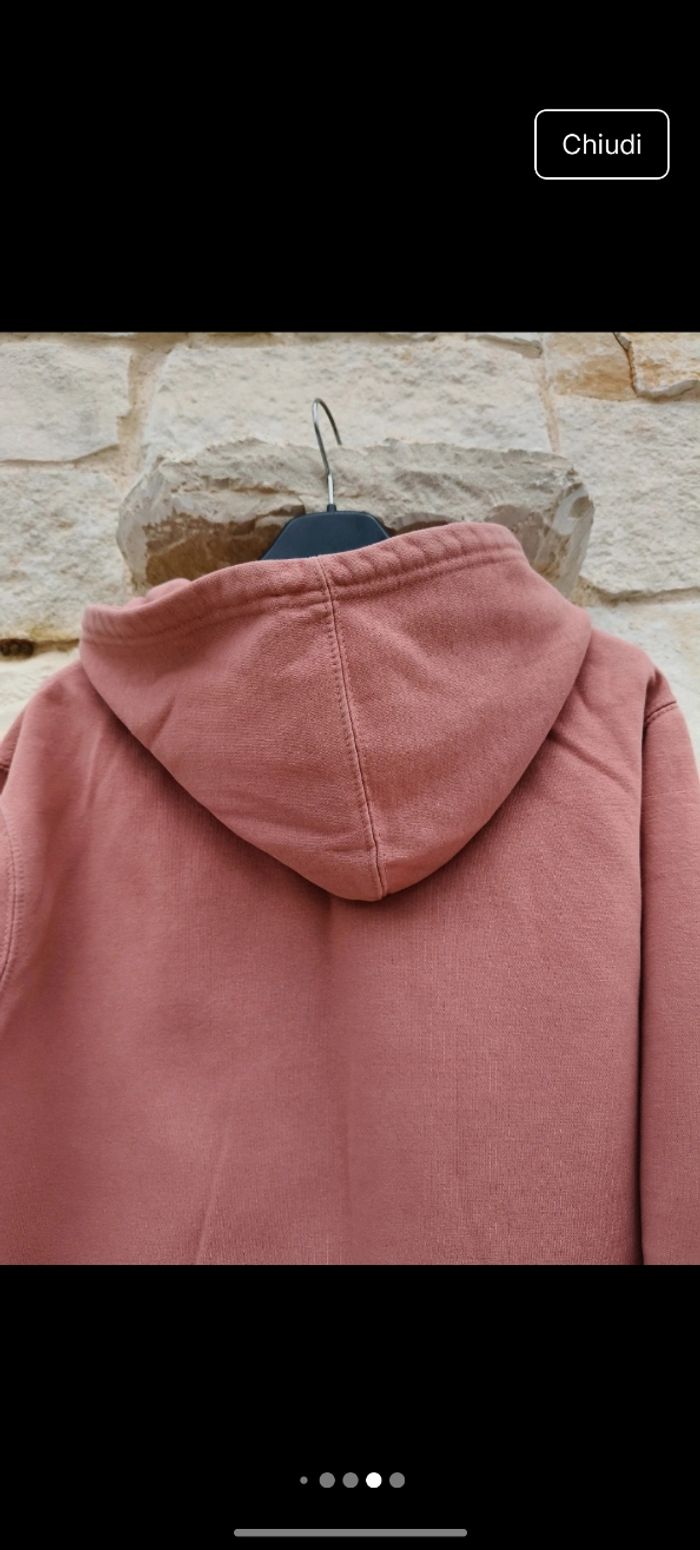 Felpa con cappuccio rosa cipria taglia S unisex - photo numéro 7