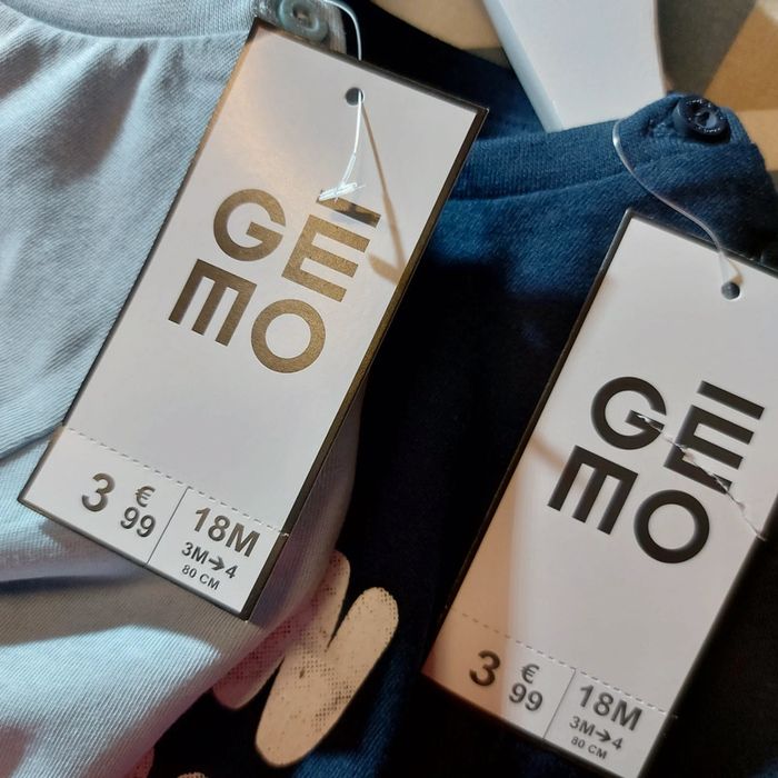 Lot de 2 Tee-shirts gemo - photo numéro 2