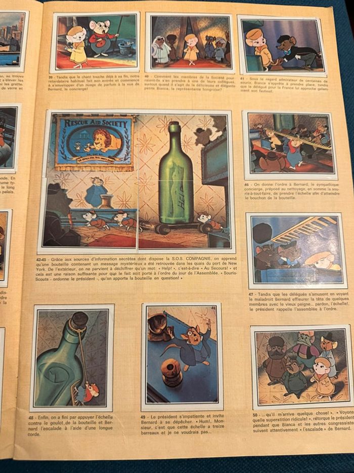 Album livre Panini complet stickers autocollants Disney Bernard et Bianca souris ancien vintage - photo numéro 5