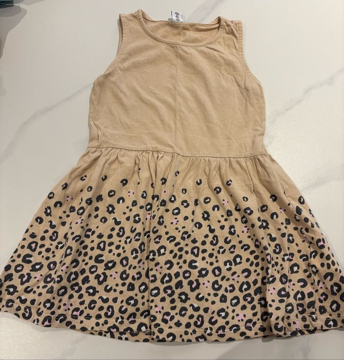 Robe léopard crème/beige/noir 3-4 ans 104cm Dopo Dopo girls