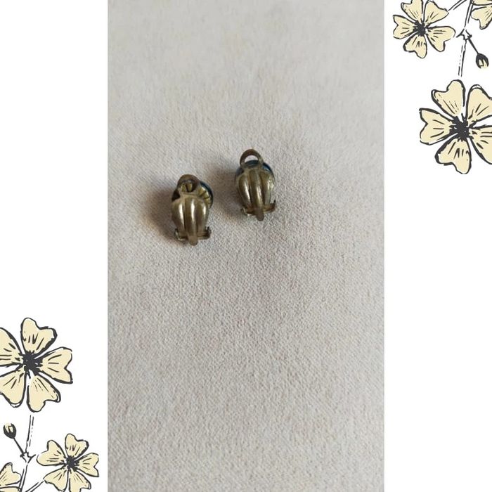 Boucles d’oreilles vintage à clip – Perles noires effet hématite - photo numéro 7