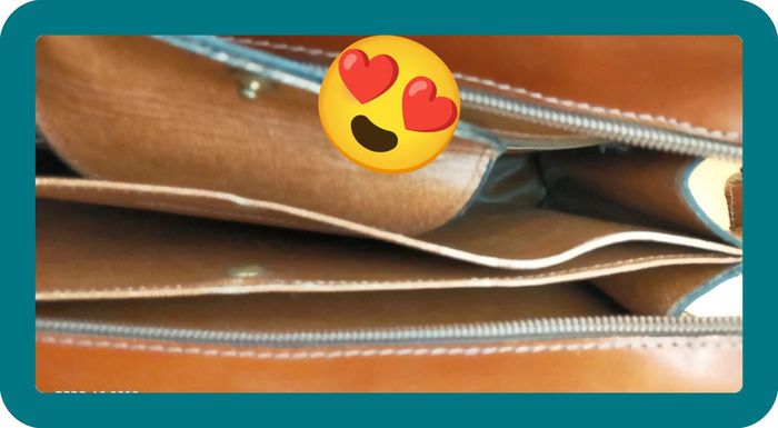 Sac à main vintage Nouveau Maroquinier, en cuir rigide, marron - photo numéro 11