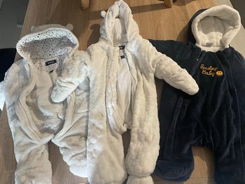 Lot de 3 combinaisons pilote bébé garçon – Taille 3 mois