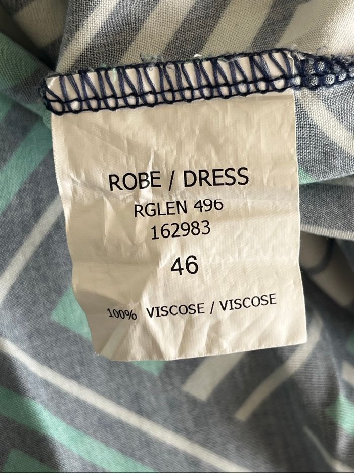Robe longue fluide légère imprimée sans manches Jacqueline Riu taille 46 - photo numéro 8