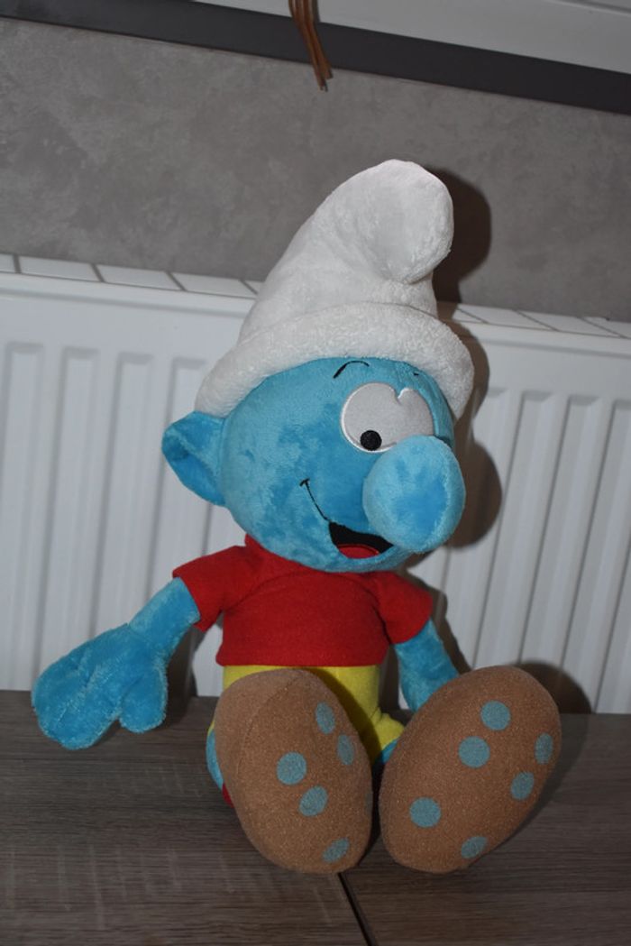 grosse peluche schtroumpf - photo numéro 2