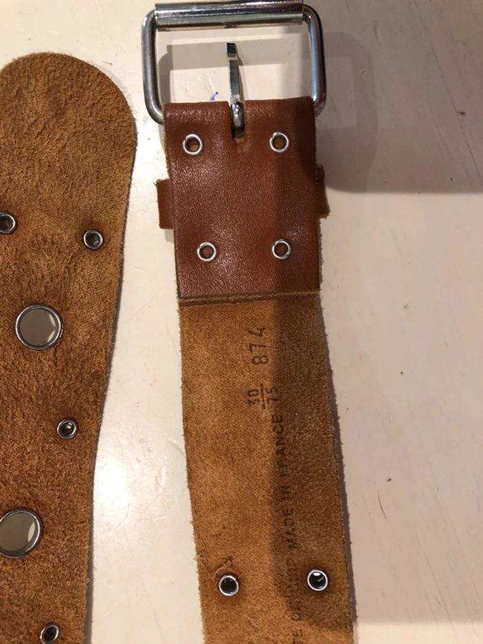 Ceinture cuir taille 30/75 Croûte de cuir  Made in - photo numéro 15