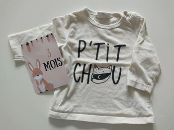 Tee shirt manches longues taille 3 mois