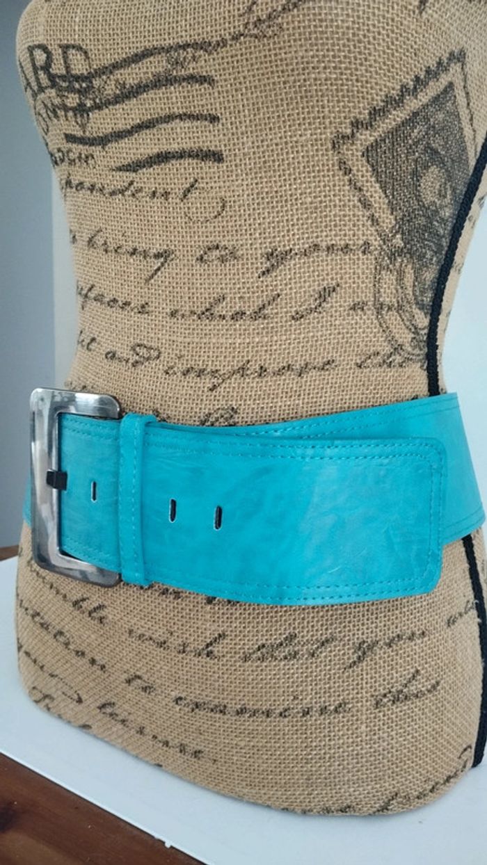 Ceinture large bleu 100 cm femme - photo numéro 4