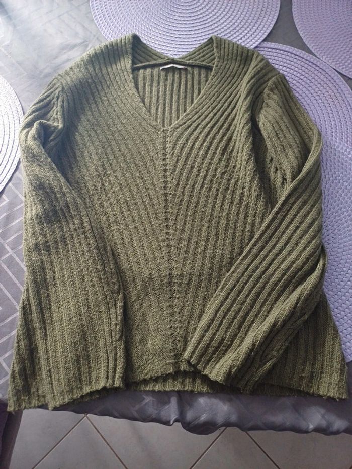 Pull blancheporte vert kaki taille 38 - photo numéro 2